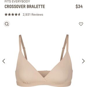 SKIMS Fits Everybody Crossover Bralette large Mica